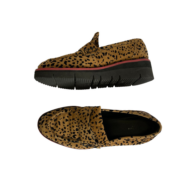 Women's 8 Rag & Bone Taryn Suede Cheetah Brown Vibram Sole Loafers - Picture 5 of 7